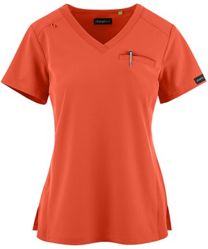 koi planet Women's 1-Pocket V-Neck Tuck-In Scrub Top