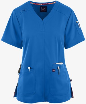 koi STRETCH Liv Women's 5-Pocket V-Neck Scrub Top