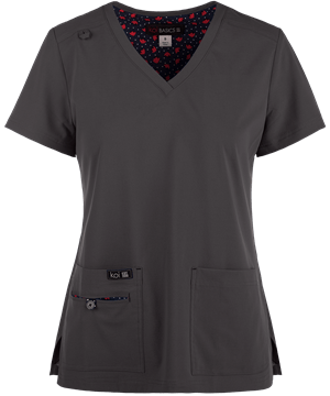 koi Basics Becca Women's 4-Pocket V-Neck Scrub Top