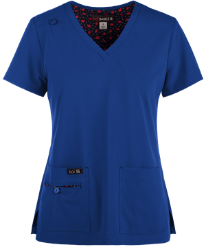 koi Basics Becca Women's 4-Pocket V-Neck Scrub Top