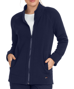 koi Lite™ Wellness Women's 4-Pocket Fleece Inner Scrub Jacket