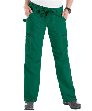 koi Lindsey Women's 6-Pocket Low-Rise Cargo PETITE Scrub Pants