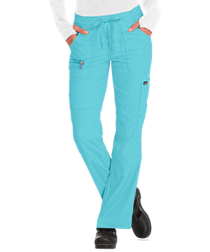 koi Lite™ Peace Women's 6-Pocket Drawstring Waist Slim Fit TALL STRETCH Scrub Pants