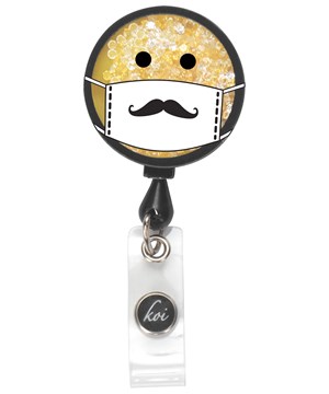 koi Masked Smiley Shaker ID Badge Holder