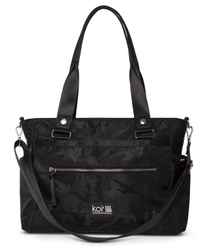 koi Camo Set Go Black Nylon Exterior Tote Bag