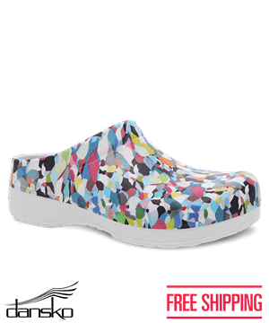 Dansko Kane Lightweight Kaleidoscope Molded Women's Open Back Nursing Clogs