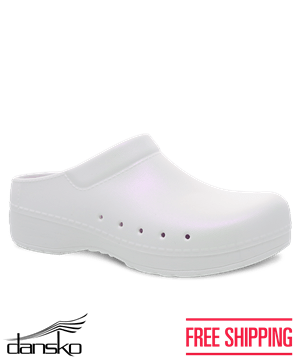 Dansko Kane Lightweight Pearl Iridescent Molded Women's Open Back Nursing Clogs