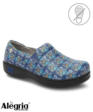 Alegria Keli Rose's Blue Quilt Women's Slip On Nursing Shoes