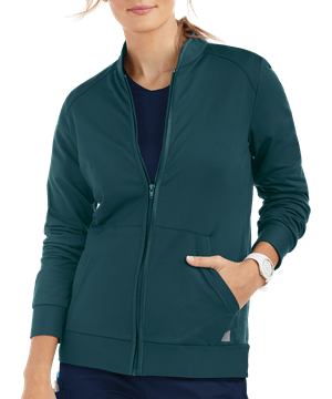 UA Butter-Soft STRETCH Women's 2-Pocket Technical Knit Zip Front Scrub Jacket