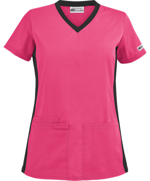 UA Best Buy Scrubs Women's 3-Pocket Side Knit Panel Top