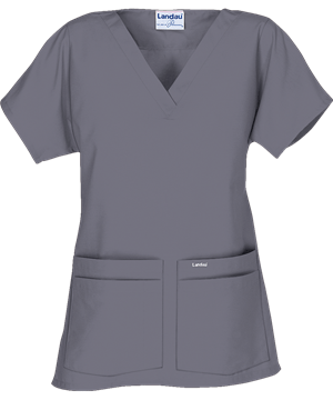 Landau Women's 4-Pocket V-Neck Scrub Top