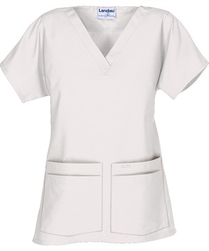 Landau Women's 4-Pocket V-Neck Scrub Top