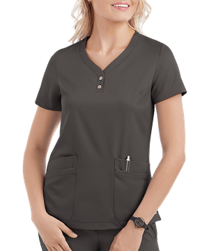 Lauderdale by UA Women's 5-Pocket Henley STRETCH Scrub Top