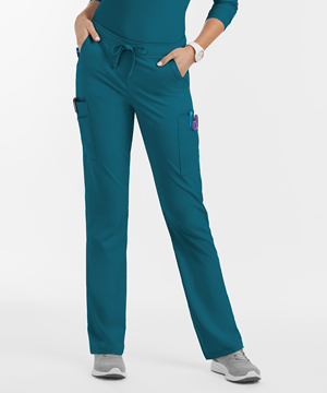 Lauderdale by UA Marina Women's 8-Pocket Flat Front Straight-Leg STRETCH Scrub Pants