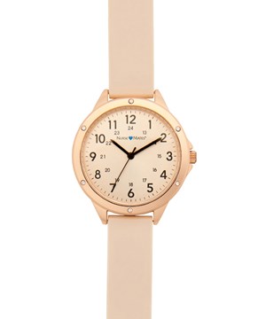 Nurse Mates Crystal Blush Women's Silicone Strap Watch