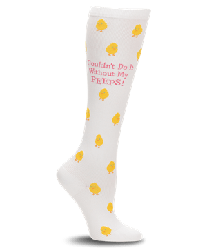 Nurse Mates Love My Peeps Women's 12-14 mmHg Compression Socks