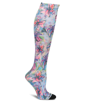 Nurse Mates 360 Orchids Compression Socks - 12-14 mmHg 