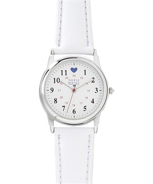 Nurse Mates Chrome Military Time Watch