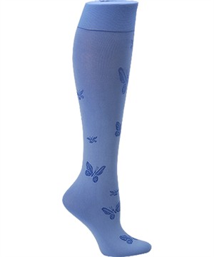 Nurse Mates Butterfly Women's 11mmHg Light Compression Socks