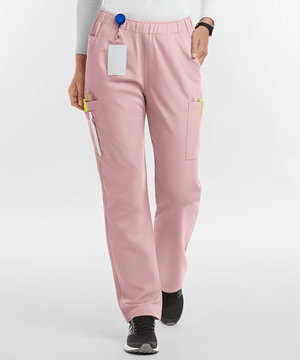 MOVEMENT by Butter-Soft Rigel Women's 7-Pocket Interior Drawstring PETITE STRETCH Scrub Pants