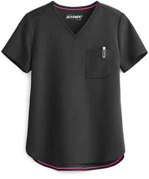 MOVEMENT by Butter-Soft Ceti Women's 1-Pocket V-Neck Tuck-In STRETCH Scrub Top
