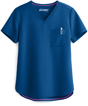 MOVEMENT by Butter-Soft Ceti Women's 1-Pocket V-Neck Tuck-In STRETCH Scrub Top