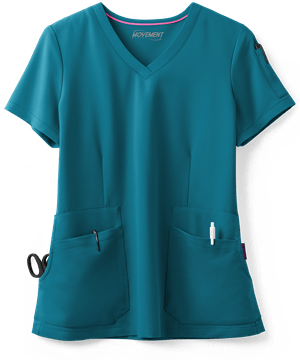 MOVEMENT by Butter-Soft Antares Women's 4-Pocket V-Neck STRETCH Scrub Top