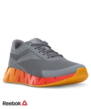 Reebok Zig Dynamica Grey/Dynamic Red/Gold Men's Athletic Nursing Shoes
