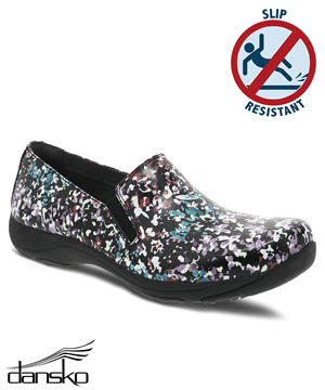 Dansko Nora Petals Women's Leather Slip On Nursing Shoes