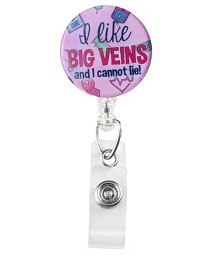 Outside the Box I Like Big Veins Retractable ID Badge Holder