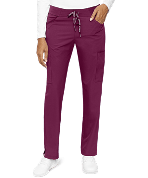 Med Couture Peaches Women's 4-Pocket STRETCH Scoop Cargo Yoga Scrub Pants