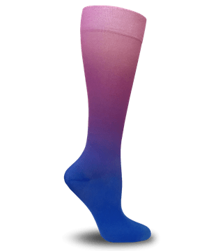 Prestige Purple & Blue Ombre Women's Soft 15-20 mmHg Compression Socks