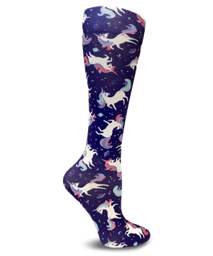Prestige Unicorns Violet Women's Soft 15-20 mmHg Compression Socks