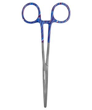 Prestige 5.5" ColorMate Kelly Candy Swirls Blue Stainless Steel Forceps