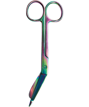 Prestige 5.5" Lister Rainbow Finish Stainless Steel Bandage Scissor
