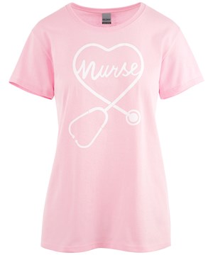 Prestige Nurse Heart Pink Women's Short Sleeve Print T-shirt