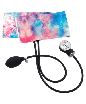 Prestige Tie Dye Cotton Candy Sky Premium Adult Aneroid 10"-16" Sphygmomanometer