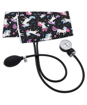 Prestige Premium Black Unicorns Adult Aneroid 10"-16" Sphygmomanometer