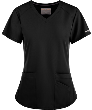 Skechers by Barco Vitality Women's 3-Pocket STRETCH V-Neck Scrub Top