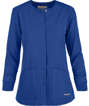 Skechers by Barco Stability Women's 2-Pocket STRETCH Warm-Up Scrub Jacket