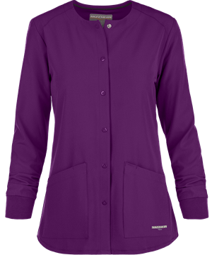 Skechers by Barco Stability Women's 2-Pocket STRETCH Warm-Up Scrub Jacket