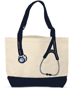 Think Medical Fashion Black Stethoscope Utility Tote