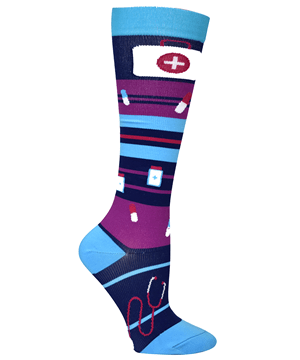 Think Medical Medical Icons Fashion Women's 10-14 mmHg Compression Socks 
