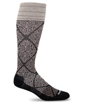 SockWell Women's 20-30 mmHg The Raj-Black Firm Compression Socks