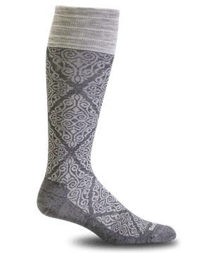 SockWell The Raj Charcoal Women's 20-30 mmHg Firm Compression Socks