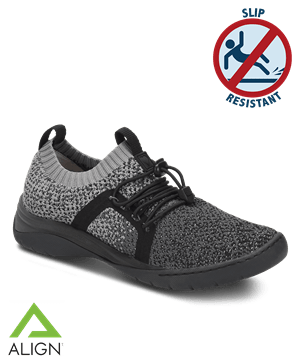 Nurse Mates Align Torri Black Women's Bungee Lace Up Nursing Shoes