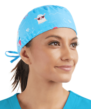 UA Butter-Soft BAA BAA Bobbing Unisex Adjustable Hem Print Scrub Cap