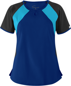 Butter-Soft Core by UA™ Color Block Women's 2-Pocket Keyhole Scrub Top
