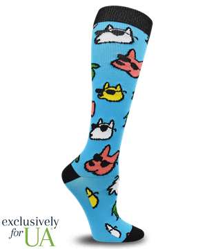 Think Medical UA Exclusive Cool Dogs Women's 10-14 mmHg Compression Socks 
