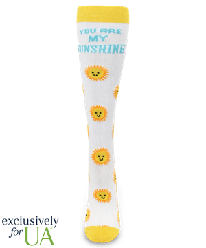 UA Exclusive Think Medical Hello Sunshine Women's 10-14 mmHg  Light Compression Socks 